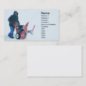 除雪機を押す人 名刺 (正面/裏面)