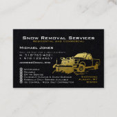 除雪用ブラック&金ゴールドシンプルモダン 名刺 (正面)