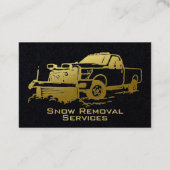 除雪用ブラック&金ゴールドシンプルモダン 名刺 (裏面)