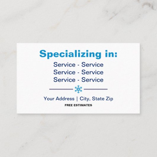 除雪用両面名刺 名刺 (裏面)