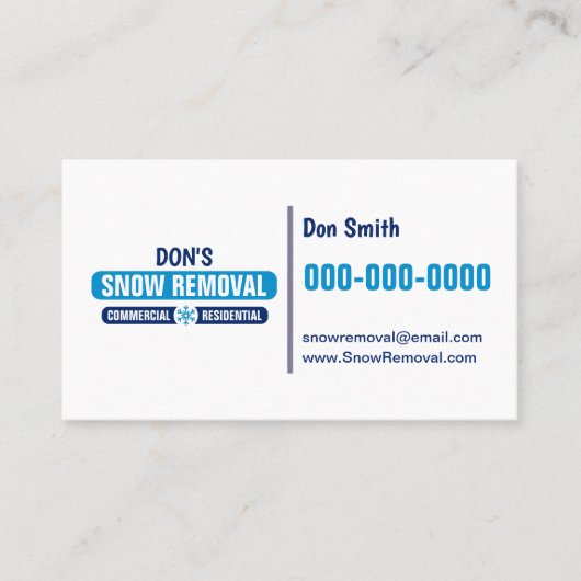 除雪用両面名刺 名刺 (正面)