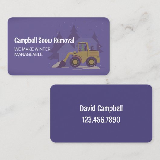 除雪耕作 名刺 (正面/裏面)