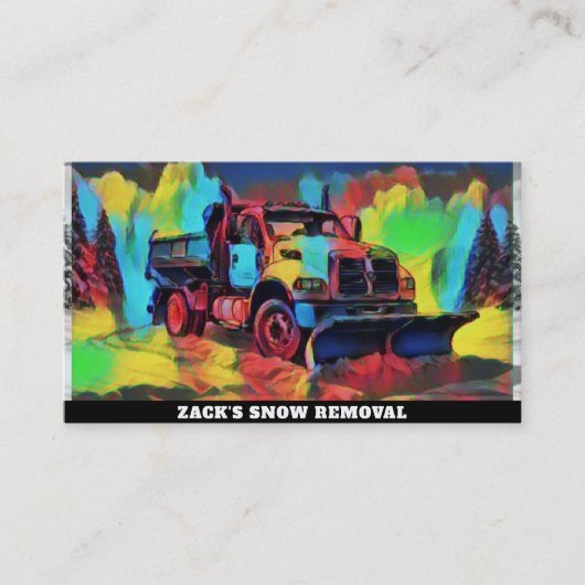 *~*除雪芸術的積雪トラックAP74 名刺 (正面)