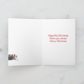 除雪車の設定のクリスマスの冗談カード シーズンカード (内部)