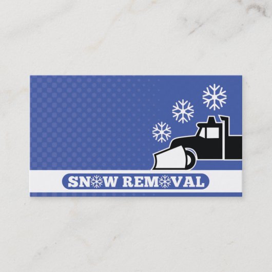 除雪車の除雪のサービス業カード 名刺 (正面)