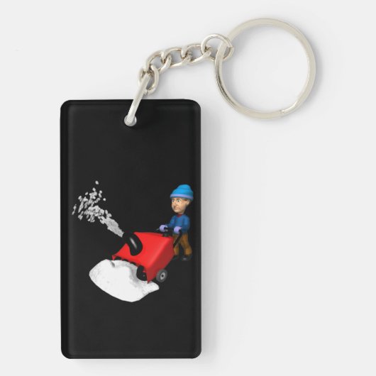 除雪車 キーホルダー (裏面)