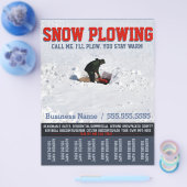 除雪。スノープラーサービス。カスタムティアシート チラシ (シングル)