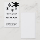 除雪、縦の黒およびほんの少しを耕す雪 名刺 (正面/裏面)