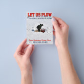 除雪。追従業カスタム務マーケティング広告 チラシ (手)