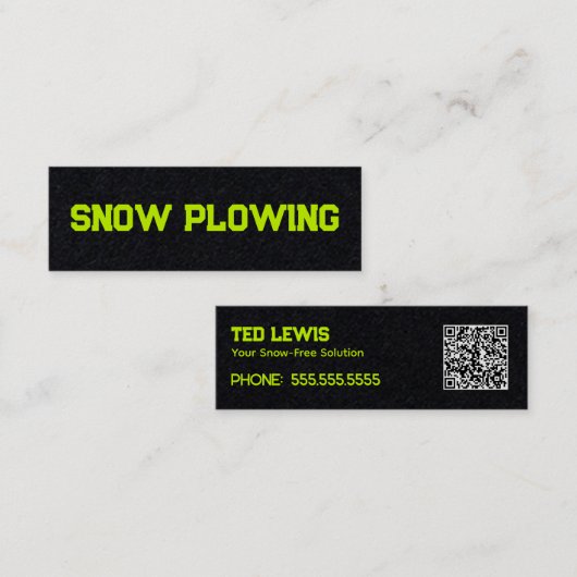 除雪QRコード スキニー名刺 (正面/裏面)