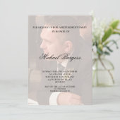 除・エレガント外の写スタイリッシュ真 招待状 (スタンド正面)