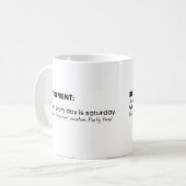 除・売却おもしろい定義 コーヒーマグカップ (正面左)