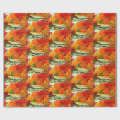 除・売却の追加ネームフライ釣り秋 ラッピングペーパー (フラット)