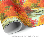 除・売却の追加ネームフライ釣り秋 ラッピングペーパー