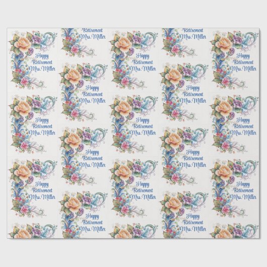 除・売却または誕生日・メッセージ名の追加フローラ ラッピングペーパー (フラット)