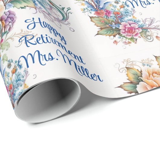 除・売却または誕生日・メッセージ名の追加フローラ ラッピングペーパー (ロールコーナー)