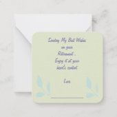 除・売却ノート・カードの場合： ノートカード (裏面)