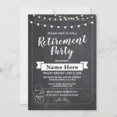 除·売却パーティーバ素朴ケット·リスト·チョーク·招待状 招待状 (正面)