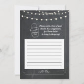 除·売却パーティーバ素朴ケット·リスト·チョーク·招待状 招待状 (裏面)