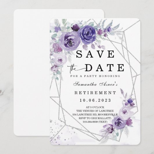 除・売却招待状の保存 招待状 (正面/裏面)