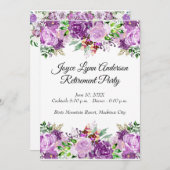 除·売却表プログラム紫フローラ 招待状 (正面/裏面)