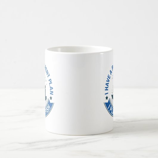 除・売却計画魚釣り コーヒーマグカップ (中央)