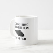 除・売却計画魚釣り コーヒーマグカップ (正面左)
