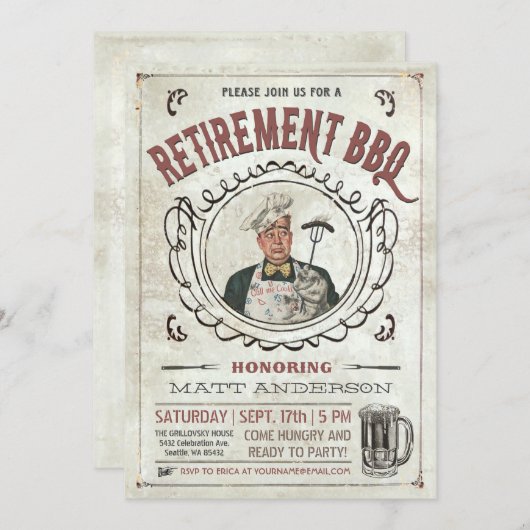 除·売却BBQ招待状v.3 招待状 (正面/裏面)