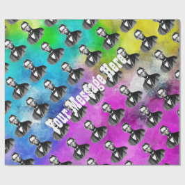 陰のおもしろいエイブラハム・リンカーン ラッピングペーパー