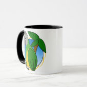 陰のセネガルのオウムのマグ マグカップ (正面左)