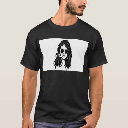 陰の快活な女の子 Tシャツ (正面)