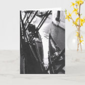 陰の挨拶状のベニス風のゴンドラ カード (黄色い花)