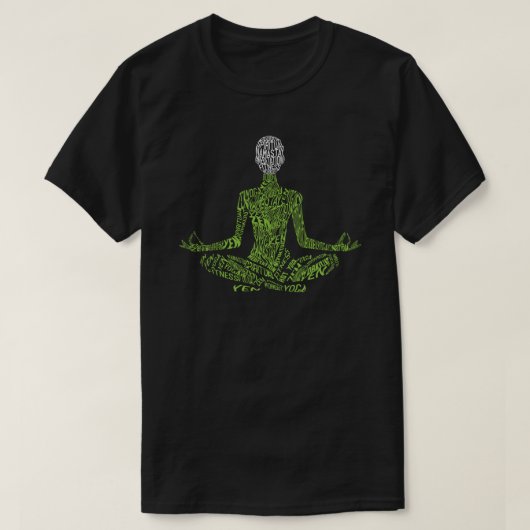 陰ヨガワードクラウド Tシャツ (デザイン正面)