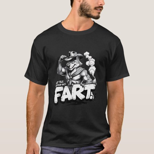 陰口を言われたらおなら Funny Meme Oddl Tシャツ (正面)