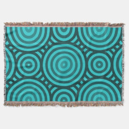 陰影のターコイズ入れ子の循環パターン スローブランケット