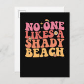陰気なビーチGroovy好きな人はいない インビテーションポストカード (正面/裏面)