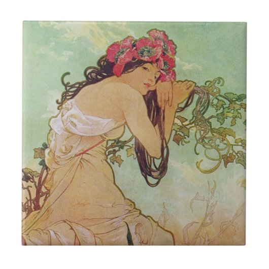 陰気な女性 タイル (正面)