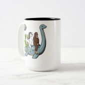 陰謀のビッグフットネス湖モンスター水スキー ツートーンマグカップ (正面左)