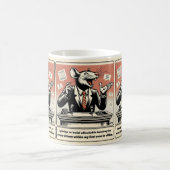 陰謀の尻尾：conniving Rat政治家 コーヒーマグカップ (中央)