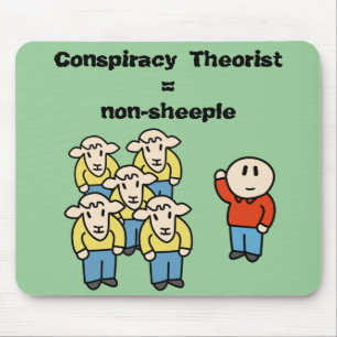 陰謀の理論家=非sheeple マウスパッド