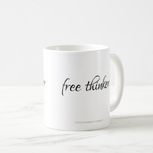 陰謀理論家の自由な思想家の抵抗のためのギフト コーヒーマグカップ (正面右)
