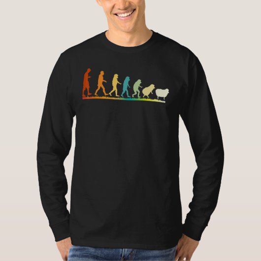 陰謀理論家,羊,人間の進化,目覚め Tシャツ (正面)