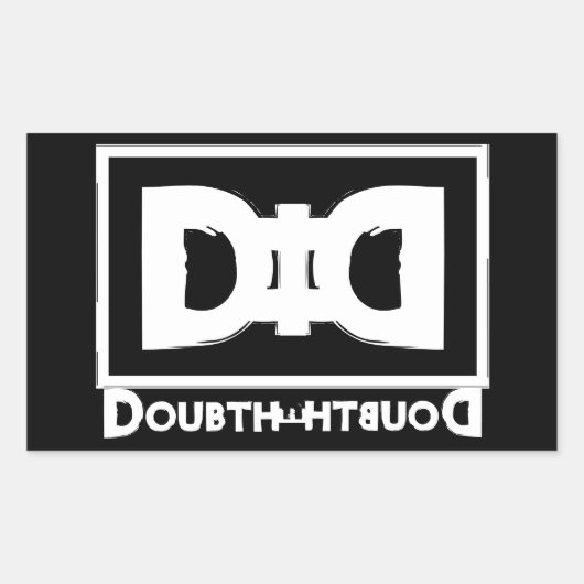 陰謀説のモカリーのモットー：疑いを疑う 長方形シール (正面)