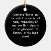 陰謀説はトカゲの人々のせいだ セラミックオーナメント (裏面)