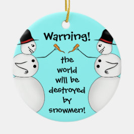 陰謀説雪だるま セラミックオーナメント