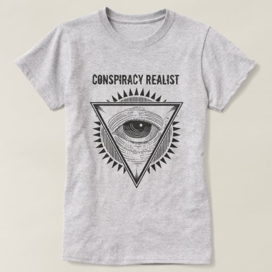 陰謀論実践家 Tシャツ (デザイン正面)