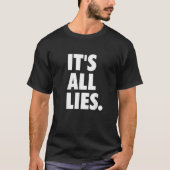 陰謀論 真実 イルミナティ フリーメイソン 嘘 Tシャツ (正面)