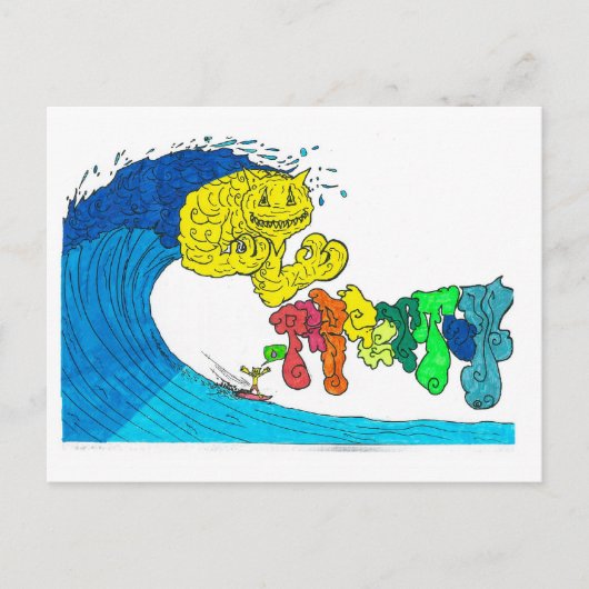 陰部サーフィン ポストカード (正面)