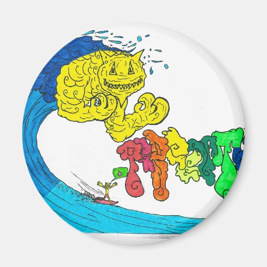 陰部サーフィン マグネット (正面)