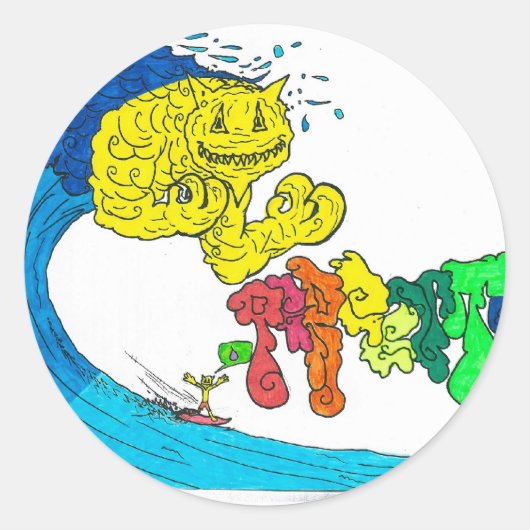 陰部サーフィン ラウンドシール (正面)